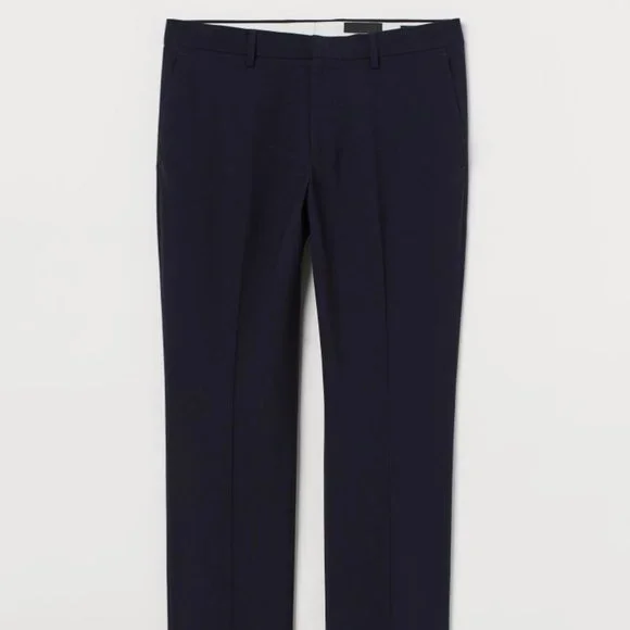 H&M | Pants | Mens Hm Slim Suit Pants Dark Blue Size 33r | Poshmark